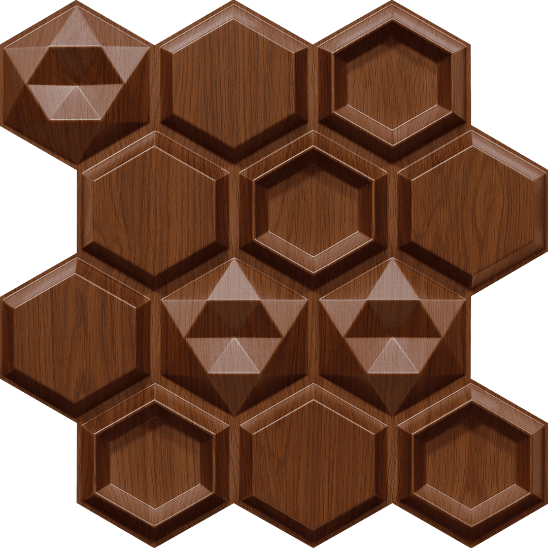 2017-Hexa Dimension-American Wallnut-Peel and Stick