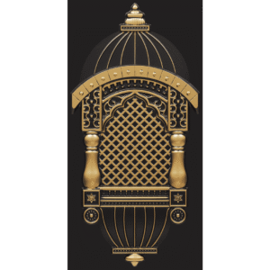 ZHB-05-Majestic Jharokha-Antique Gold-Glue Up Only