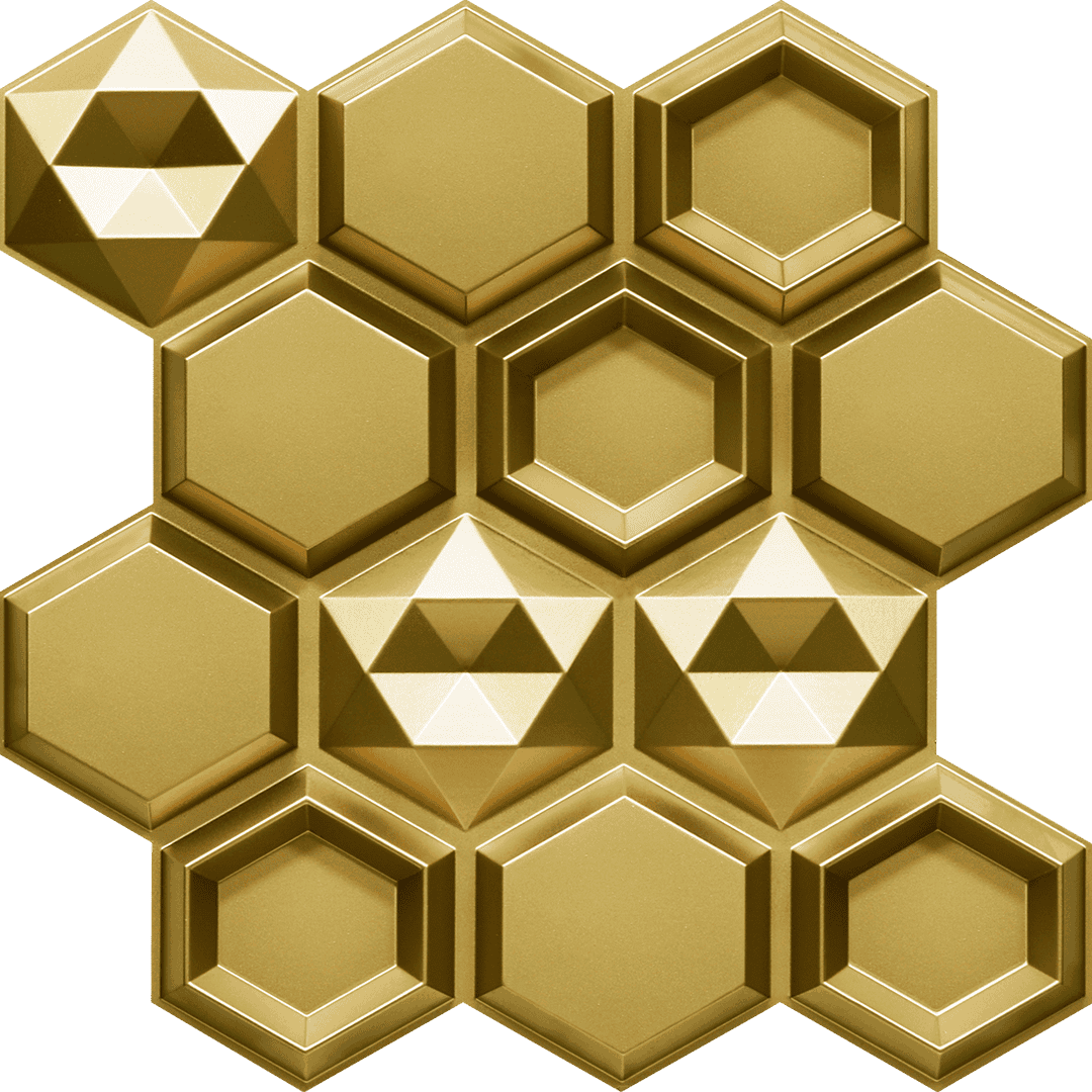 2017-Hexa Dimension-Brass-Peel and Stick
