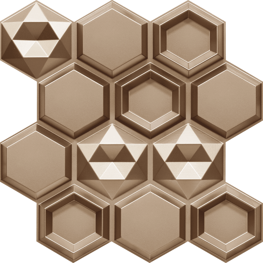 2017-Hexa Dimension-Champagne Gold-Peel and Stick