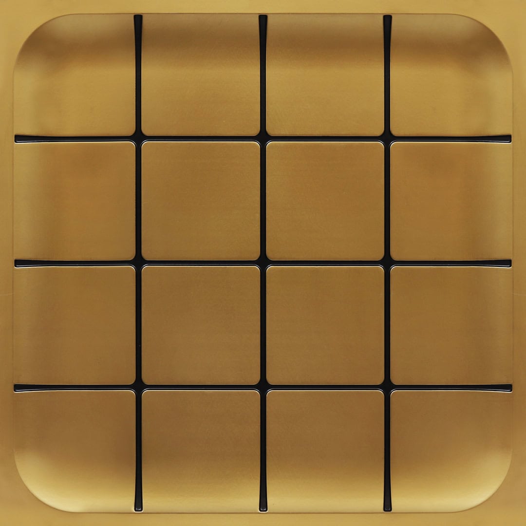 394-CurveSquare Panel-Antique Gold-Grid
