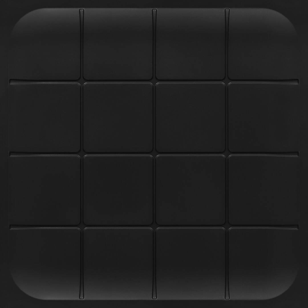 394-CurveSquare Panel-Black-Grid
