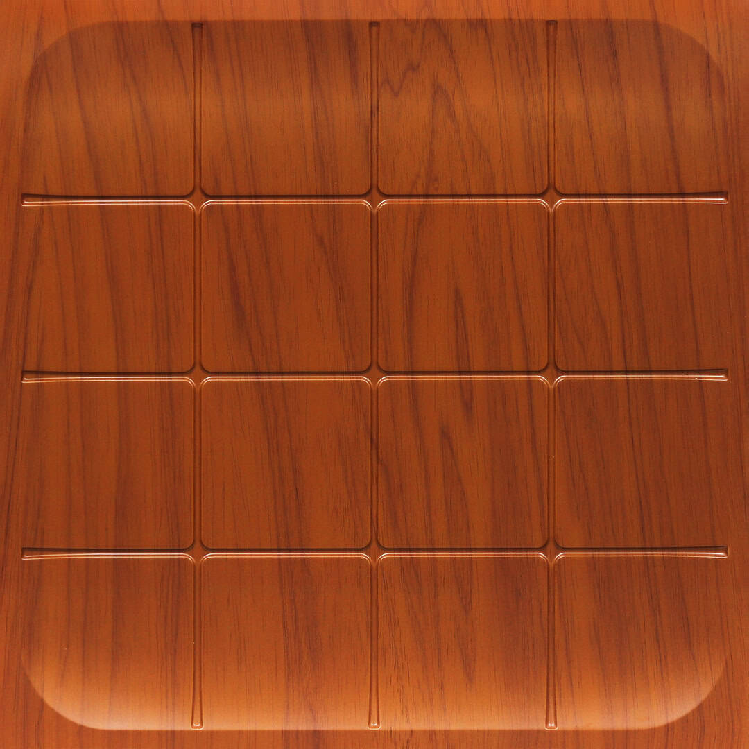 394-CurveSquare Panel-Cherry wood-Grid