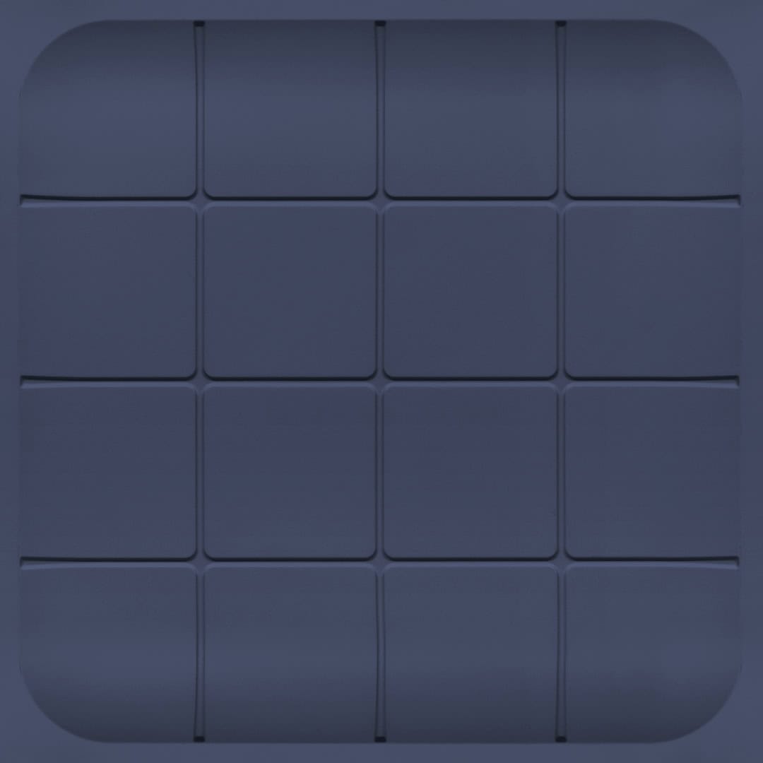 394-CurveSquare Panel-Needlepoint Navy-Grid