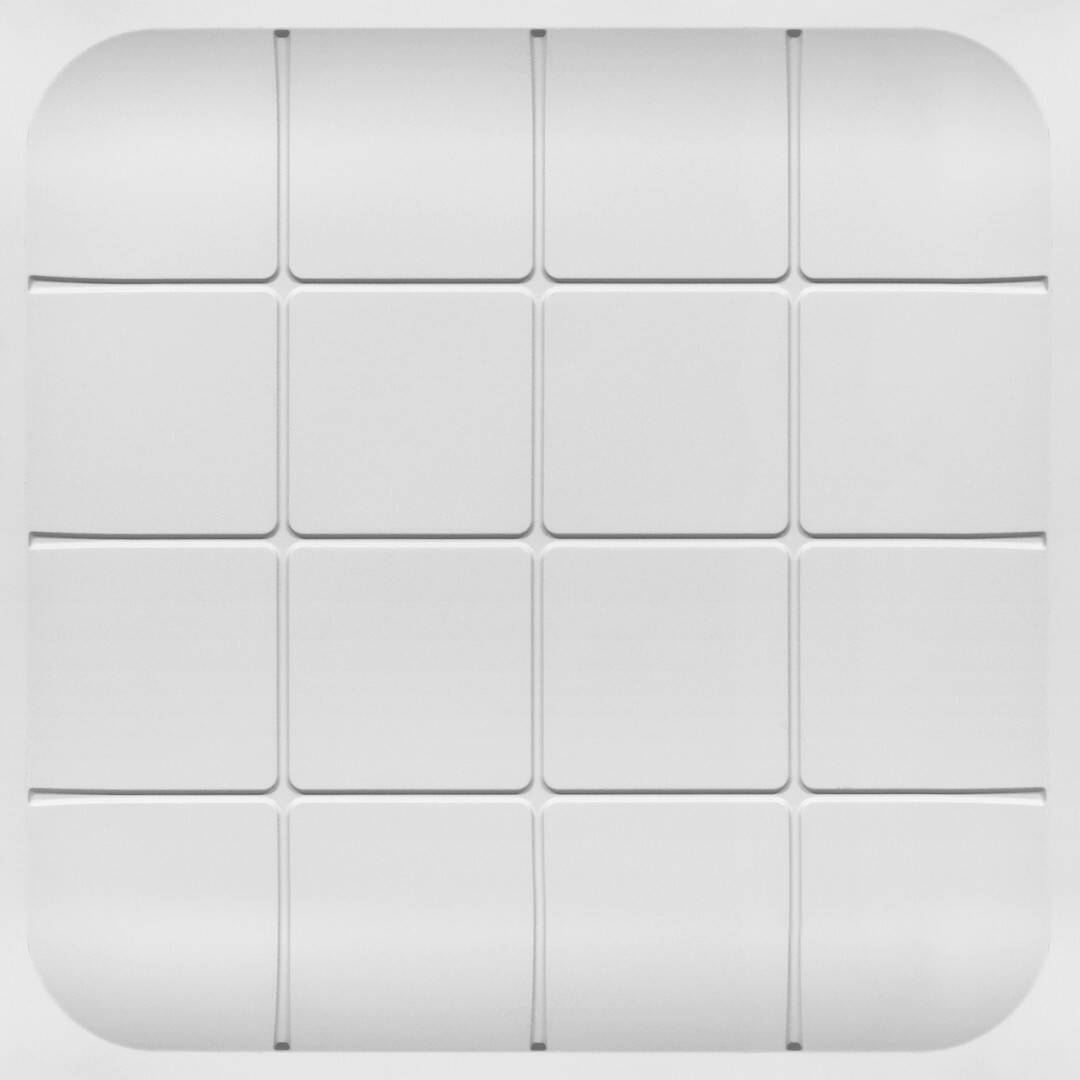 394-CurveSquare Panel-White Matt-Grid