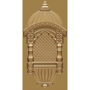 ZHB-05-Majestic Jharokha-Gold-Glue Up Only